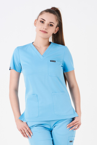 VANNES - dámská zdravotní halenka  - Caribbean Blue