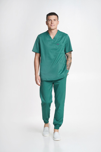 Herren-Medizin-Set CILFRI (Triest Oberteil, Cento Hose) Bold Green