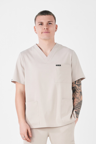 TULON - scrub top - Bone