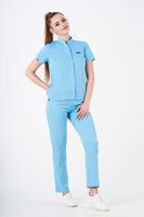 Women’s medical set Louis Lanier (Rouen top, Clamart pants) Caribbean Blue