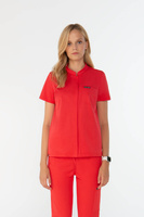 Women’s medical set Louis Lanier (Rouen top, Arles trousers) Scarlet red