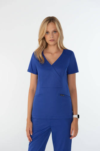 Louis Lanier Women’s Medical Set (Nantes Top, Arles Joggers) - Sapphire blue