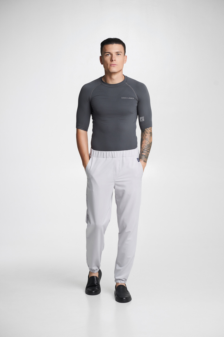 CENTO - joggery medyczne męskie - Light grey
