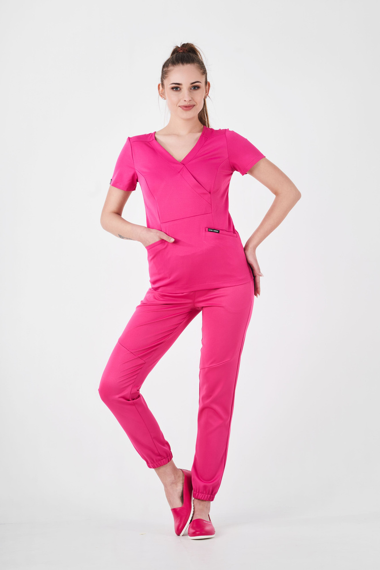 Dámská zdravotnická souprava Louis Lanier (halenka Nantes, joggery Arles) - Modern Fuchsia