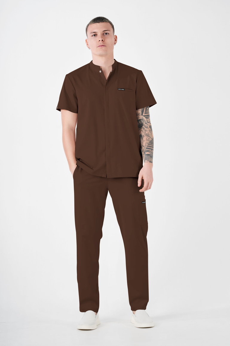 ROCHEFORT - scrub top - Chocolate Brown