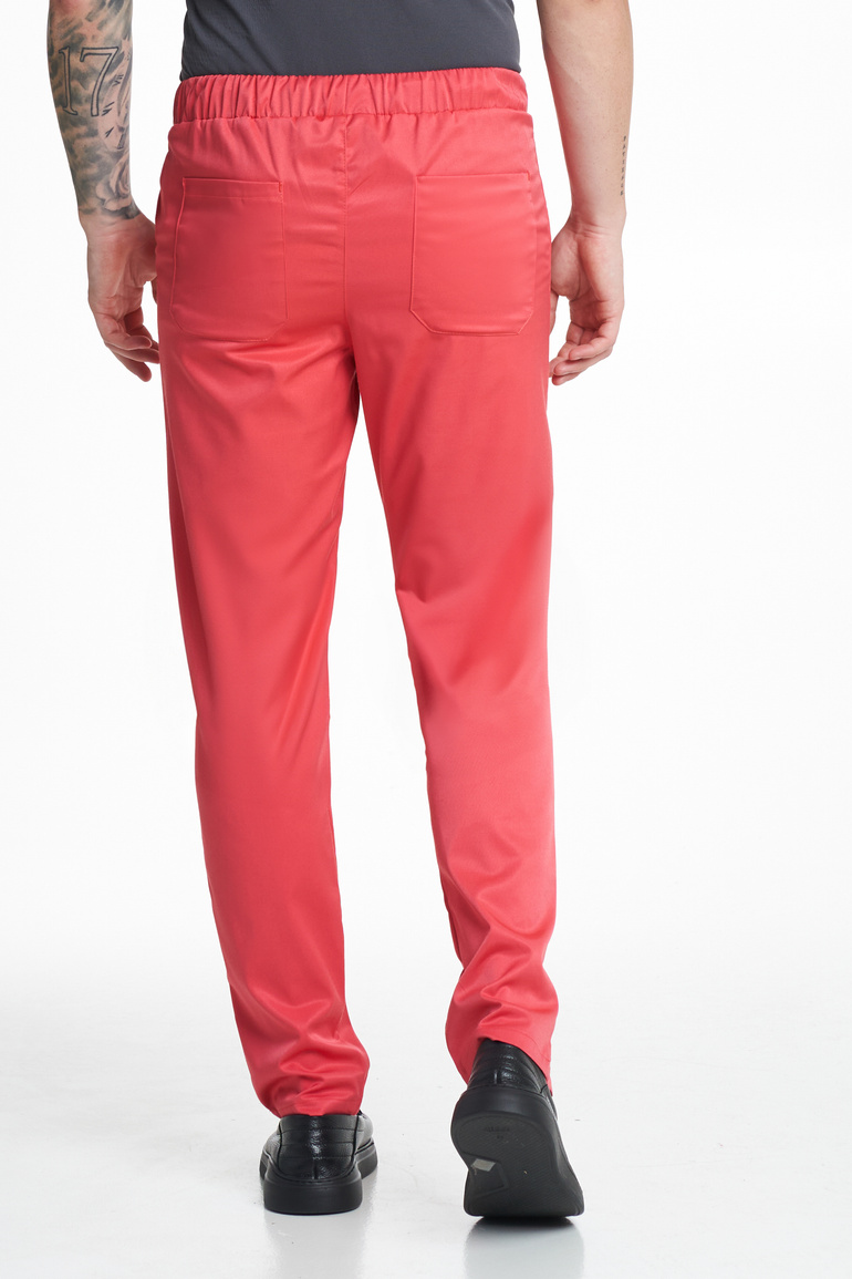 PRATO - spodnie medyczne męskie - Raspberry red