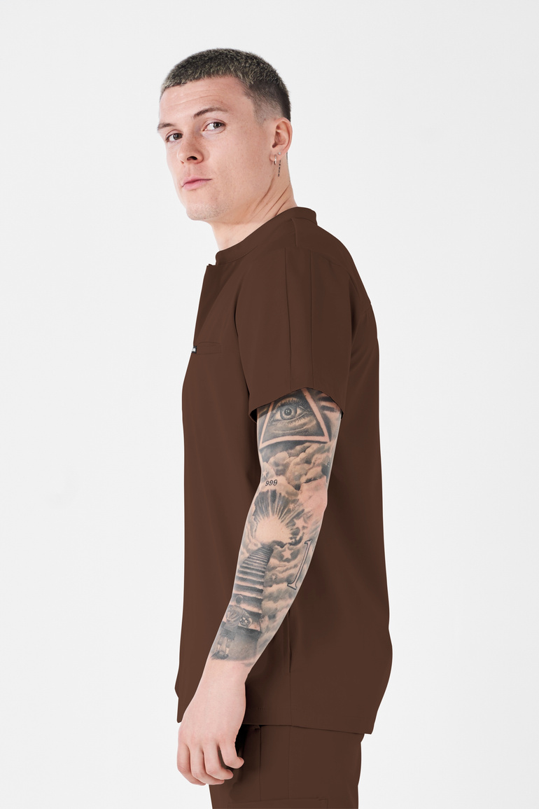 ROCHEFORT - scrub top - Chocolate Brown