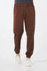 SAUMUR - jogger scrub pants - Chocolate Brown