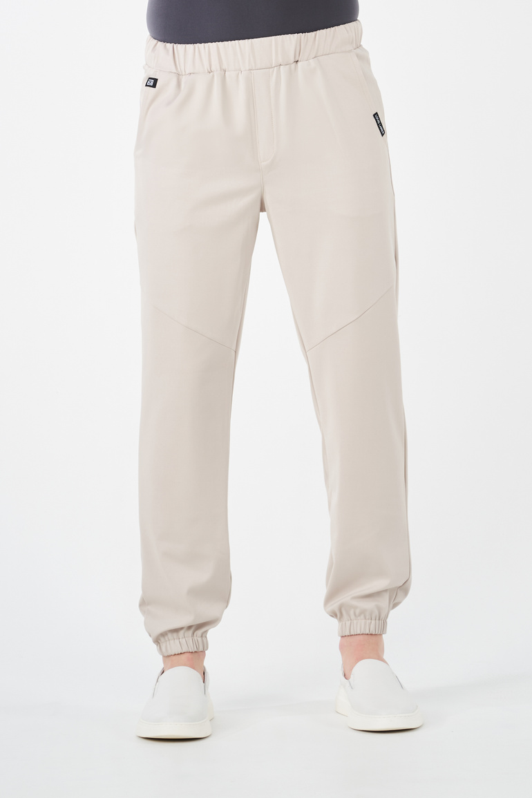 SAUMUR - jogger scrub pants - Bone