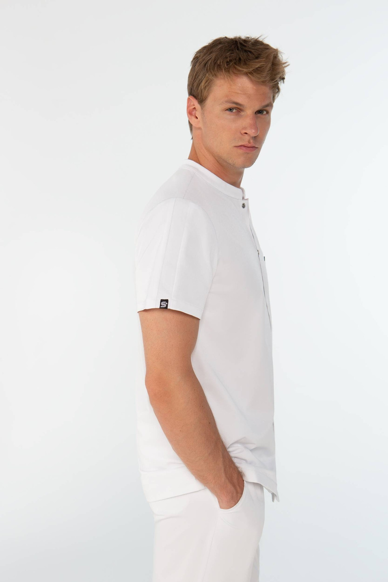 ROCHEFORT - scrub top - Alpine white