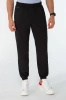 SAUMUR - jogger scrub pants - Pure black