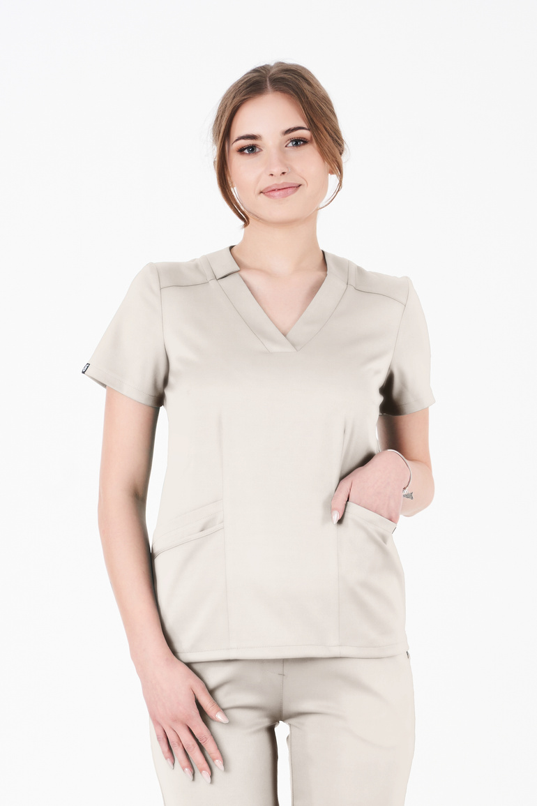 ARRAS - scrub top - Bone