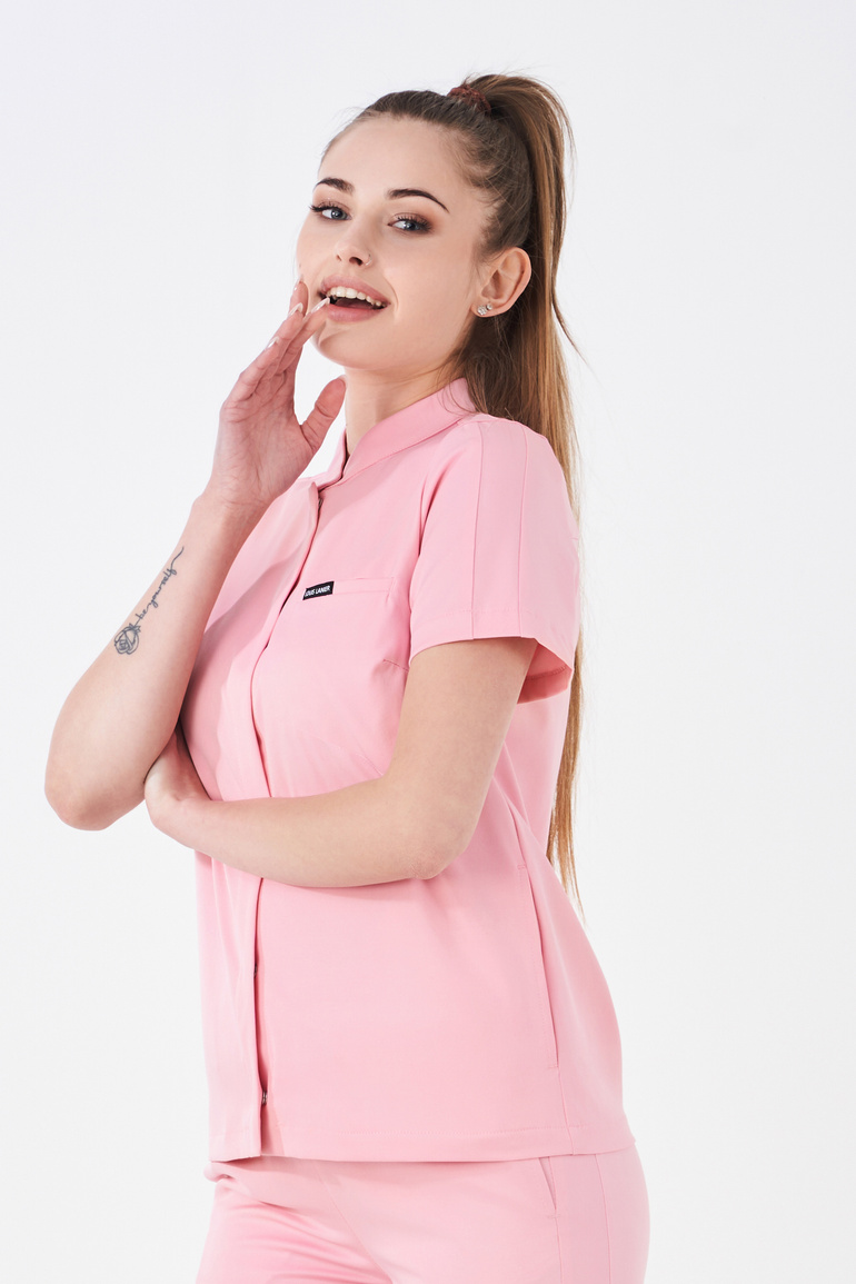 Komplet medyczny damski Louis Lanier (bluza Rouen, spodnie Arles) Pastel pink