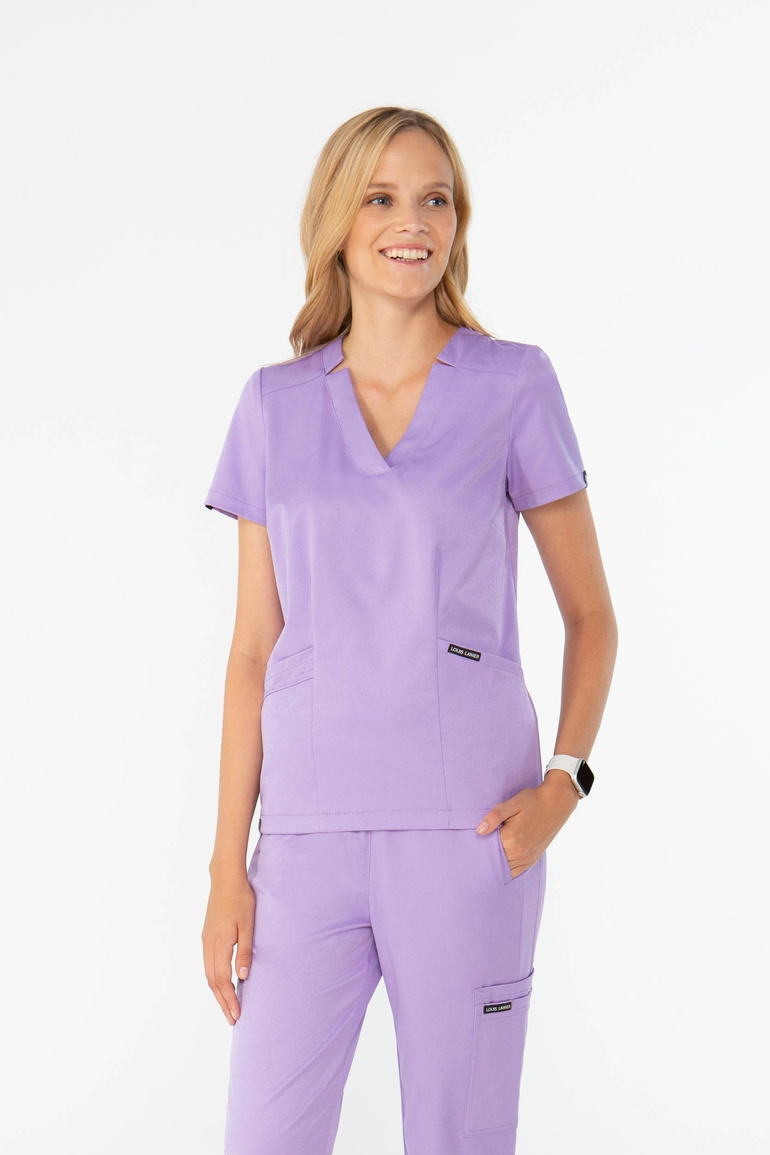Komplet medyczny damski Louis Lanier (bluza Arras, joggery Arles) Pastel violet