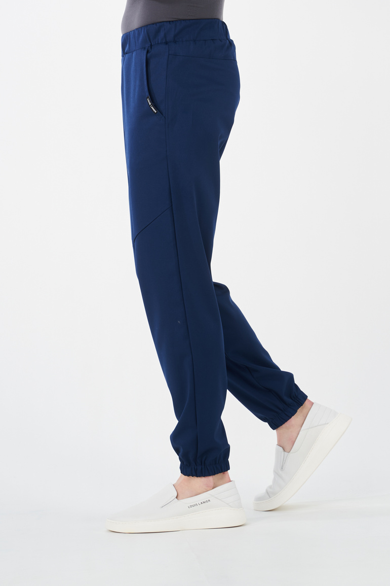SAUMUR - jogger scrub pants - Dark blue
