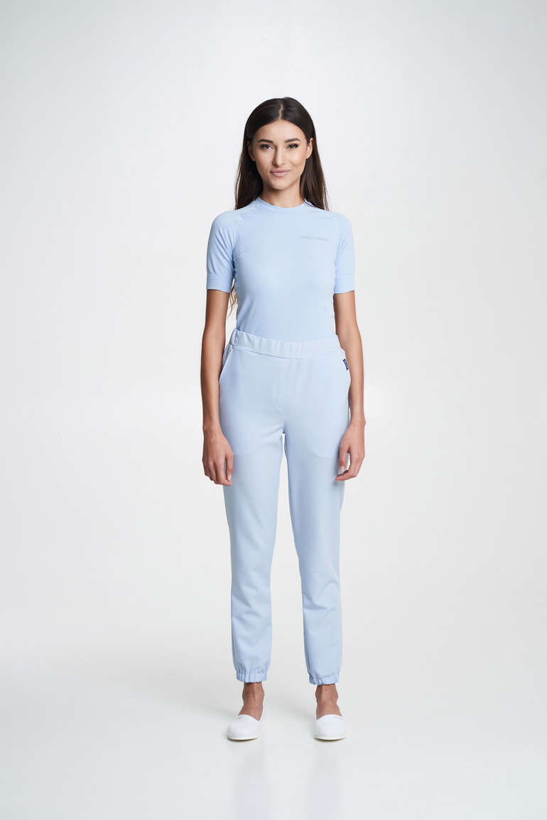 NARNI - joggery medyczne damskie - Blush blue