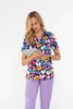 VANNES - Night Orchid - scrub top