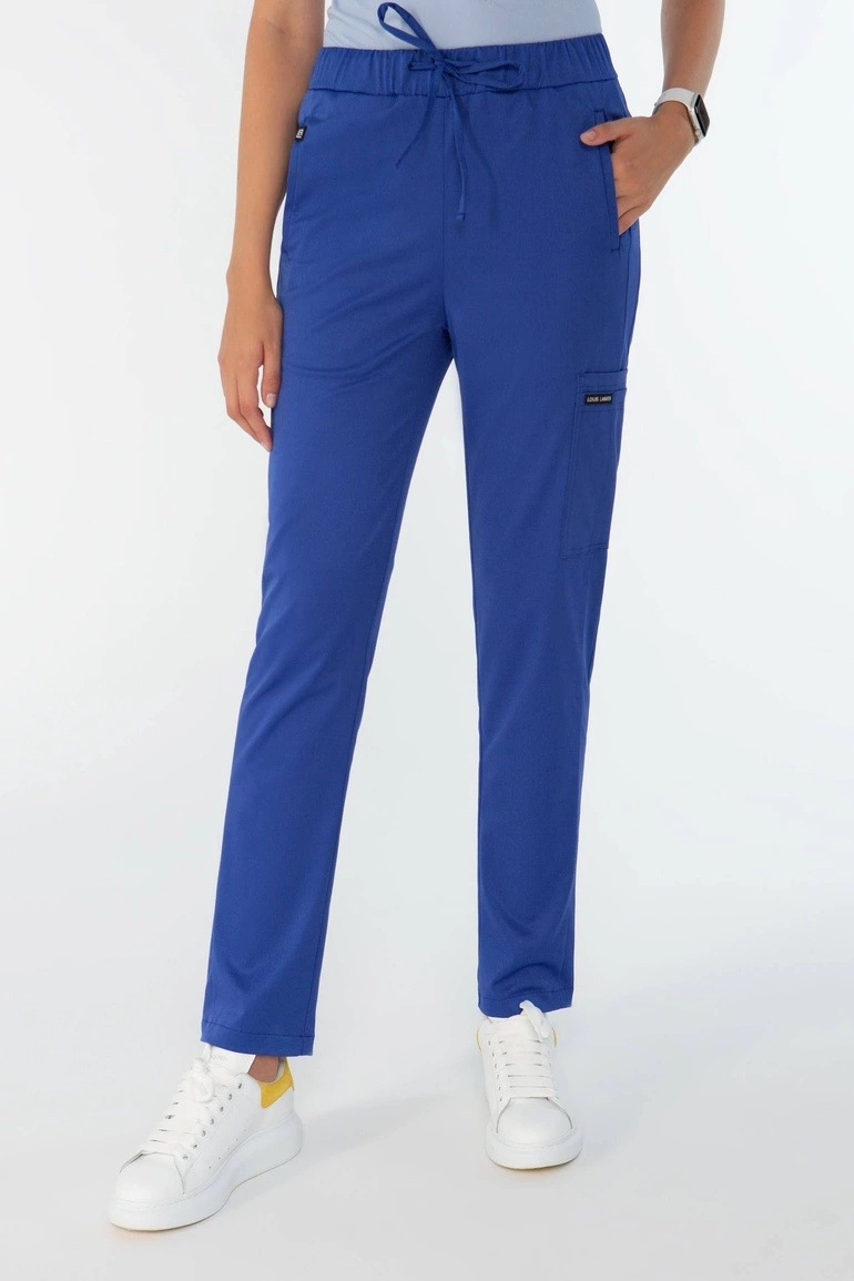 Damen-Medizinset Louis Lanier (Bluse Nantes, Hose Clamart) -Royal sapphire blue
