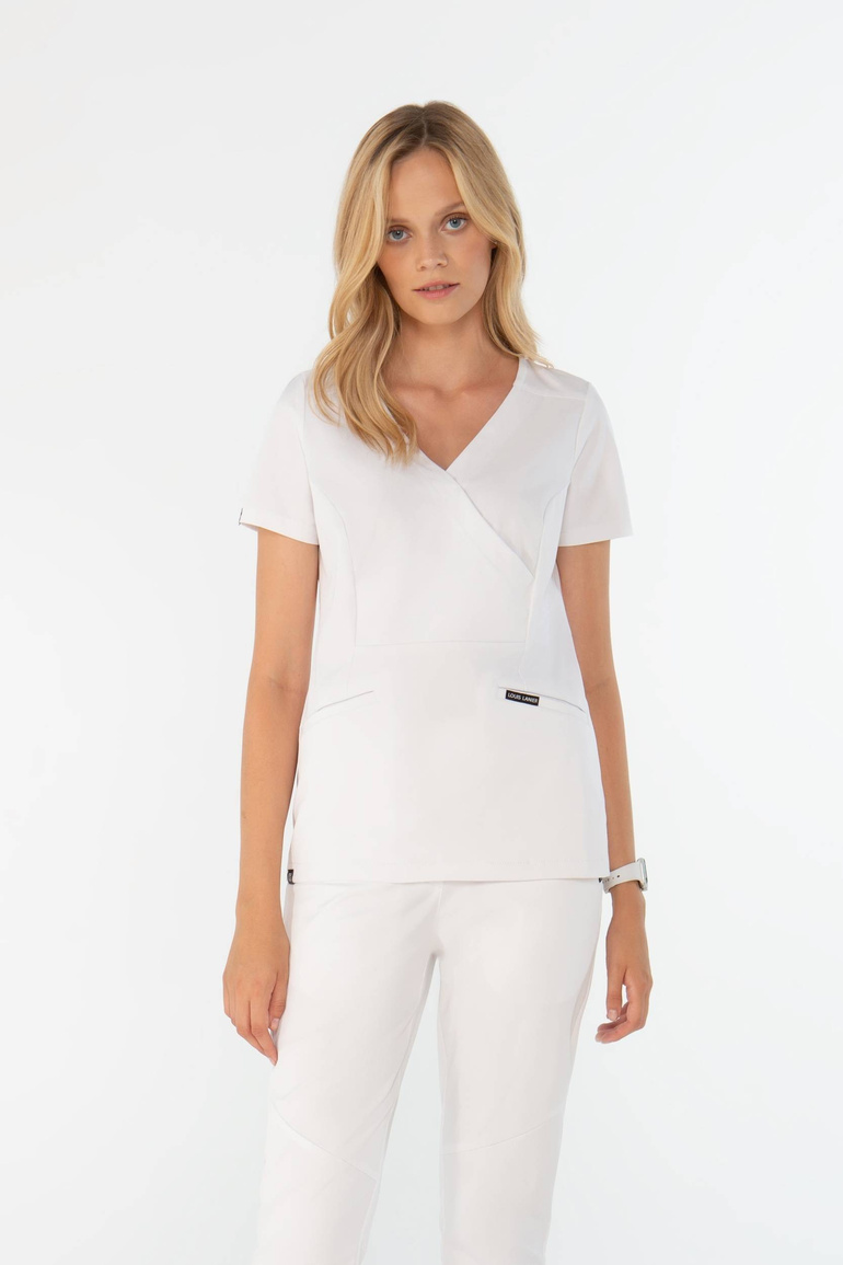 Louis Lanier Women’s Medical Set (Nantes Top, Arles Joggers) - 	Alpine white
