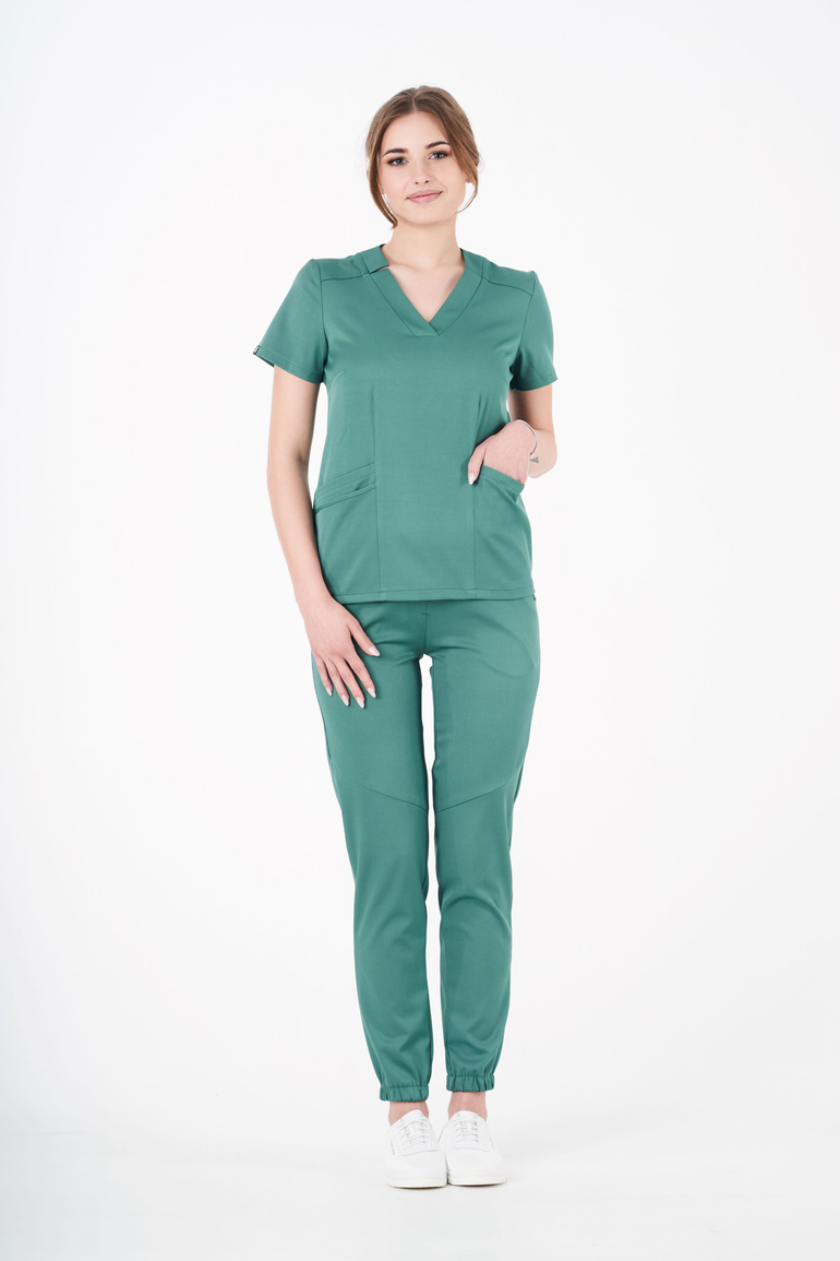 ARRAS - scrub top - Deep Green