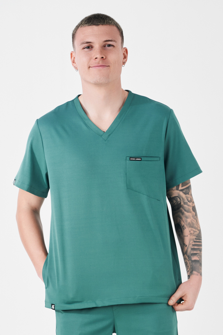 MONTPELLIER - scrub top - Deep Green