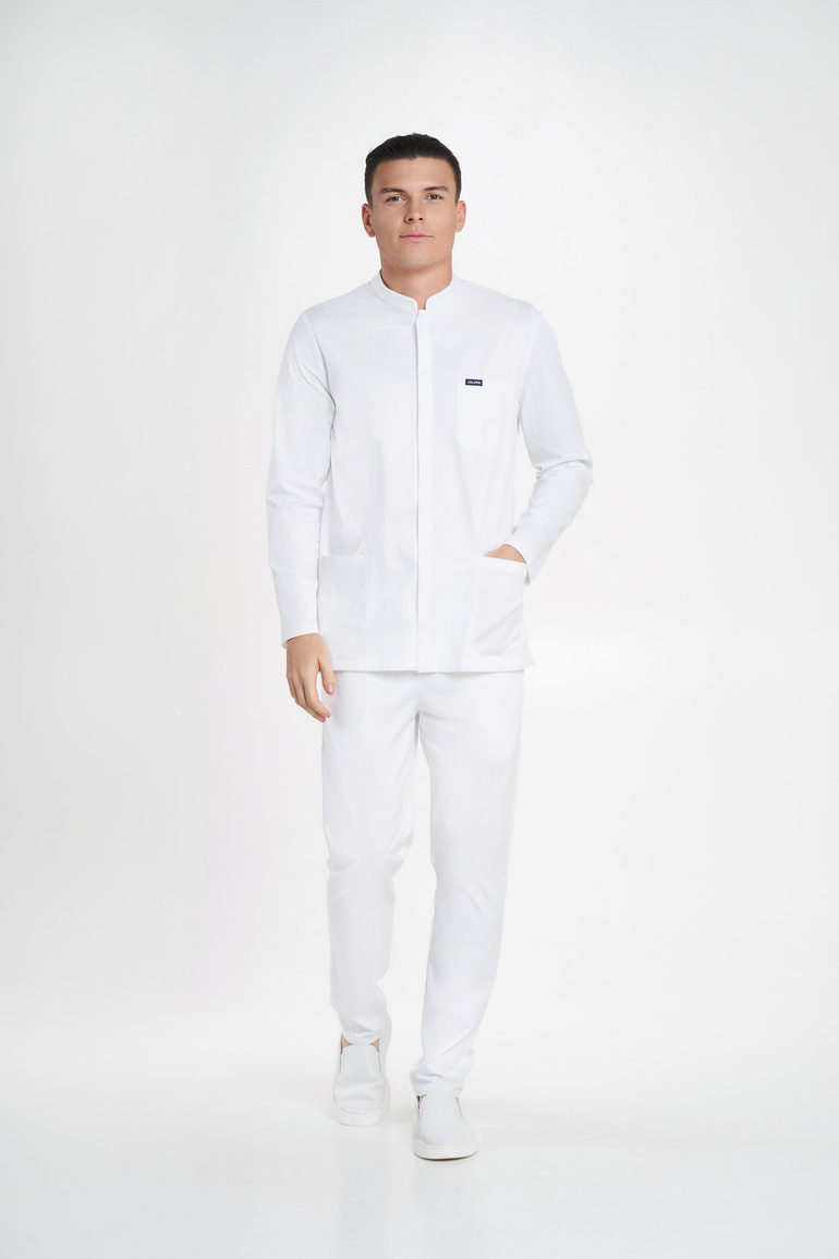 BACOLI - scrub top - Winter white