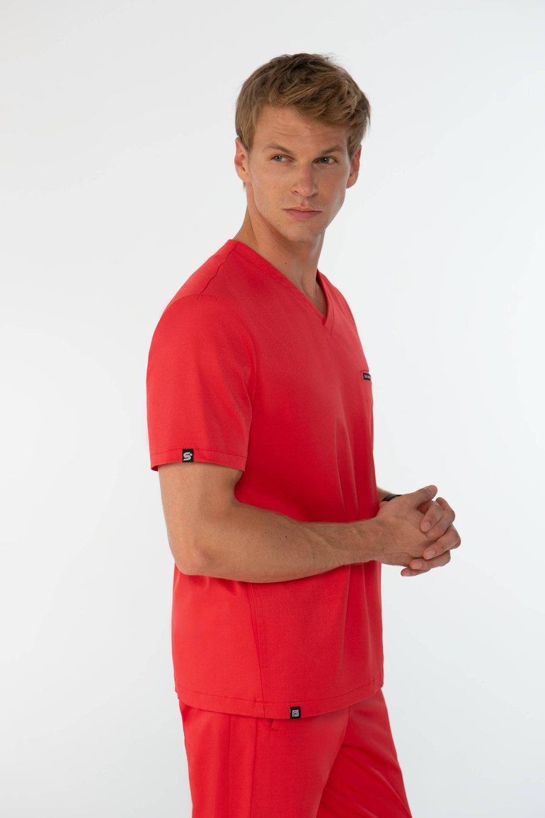 MONTPELLIER - scrub top -  Scarlet red