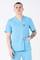 TULON - scrub top - Caribbean Blue