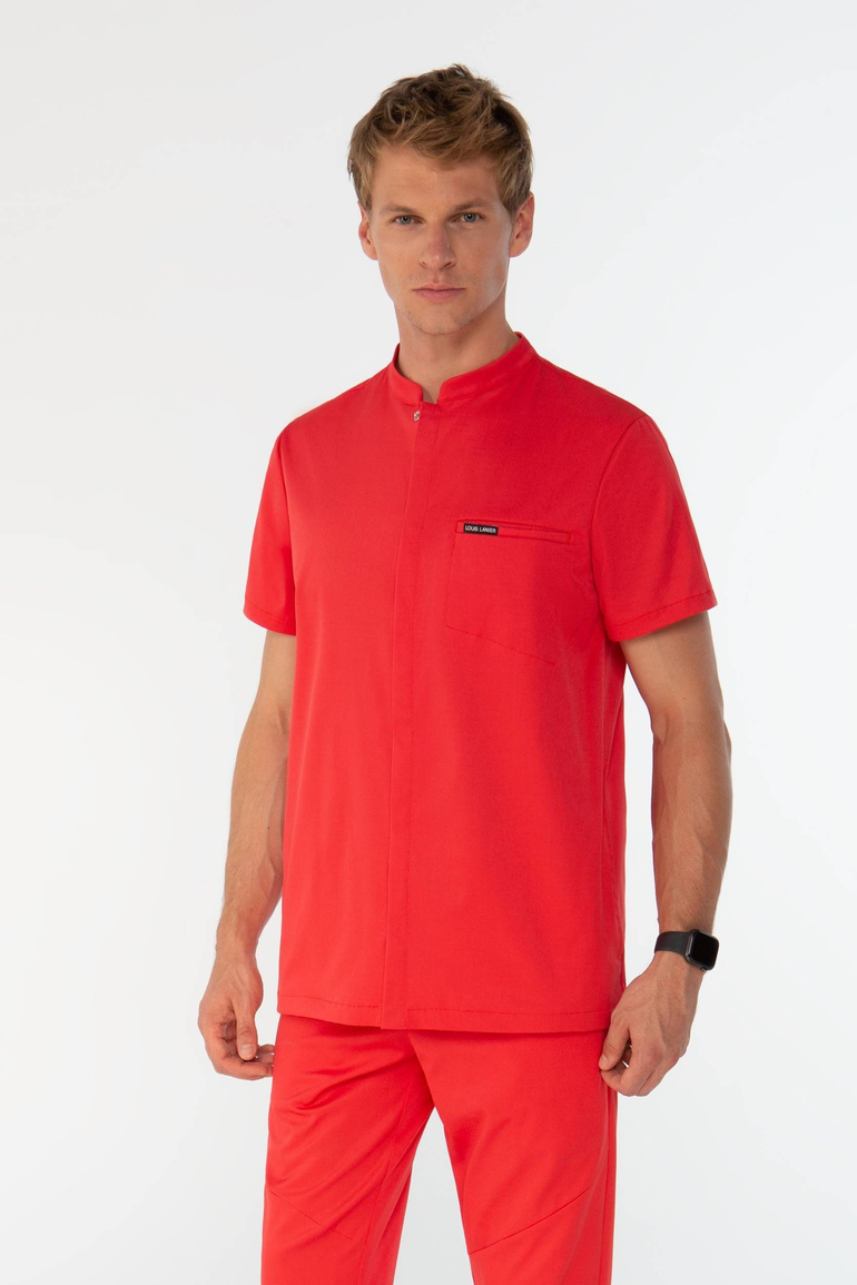 ROCHEFORT - scrub top - Scarlet red