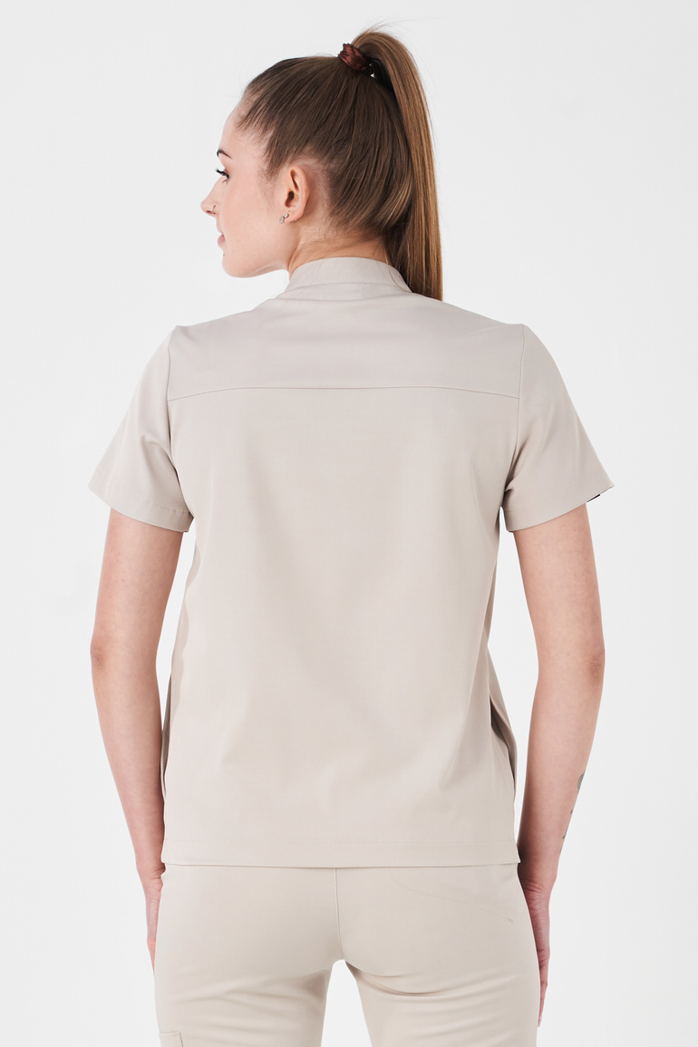 ROUEN - scrub top - Bone