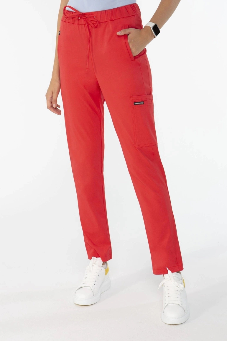 Komplet medyczny damski Louis Lanier (bluza Nantes, spodnie Clamart) -Scarlet red