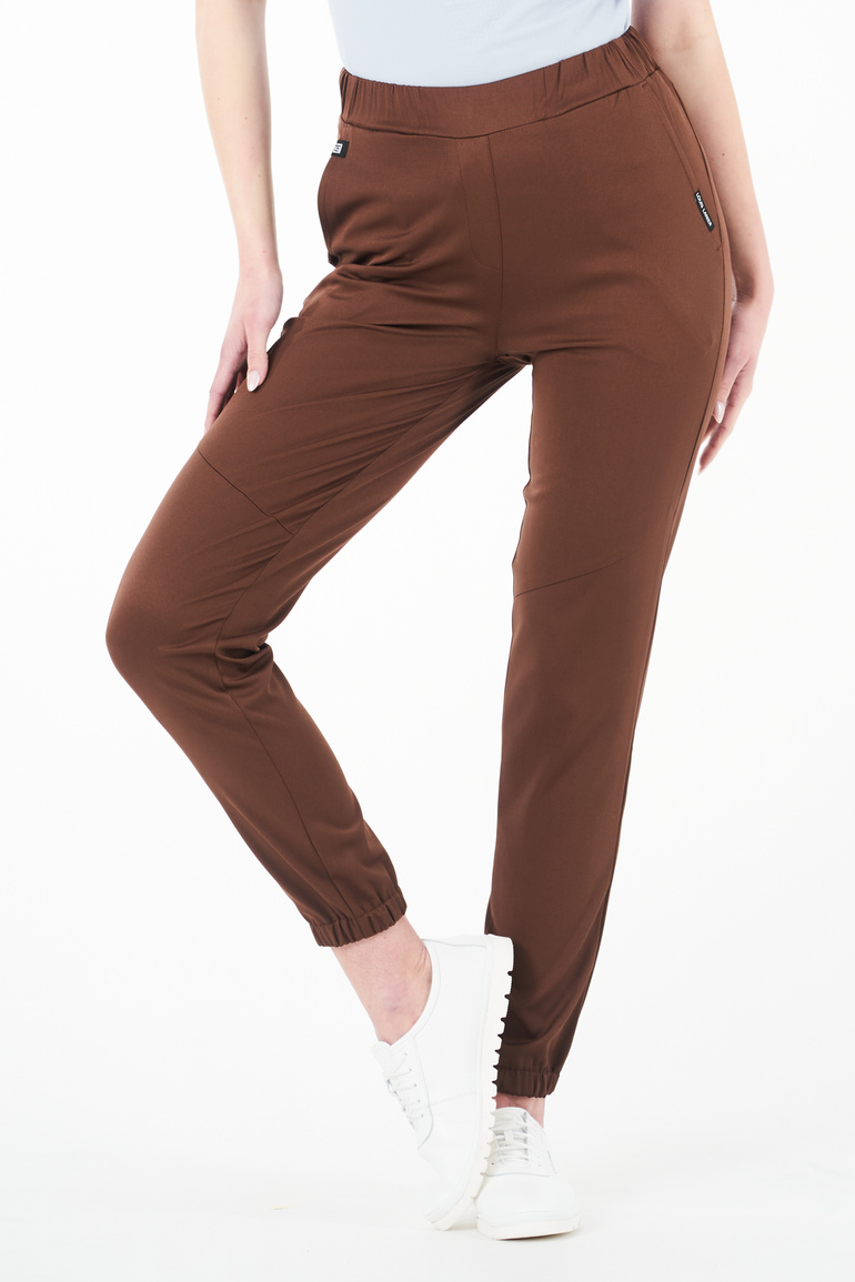 ARLES - joggery medyczne damskie - Chocolate Brown