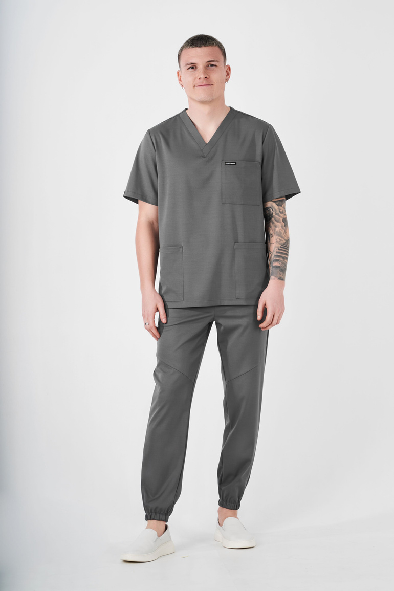 TULON - scrub top - Dark Grey