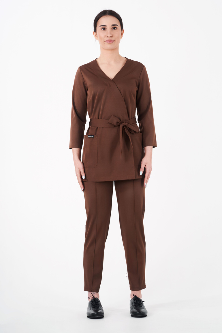 LARISA - dámské zdravotní kalhoty - Chocolate Brown