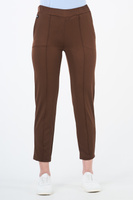 LARISA - spodnie cygaretki medyczne damskie - Chocolate Brown