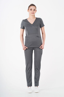 Komplet medyczny damski Louis Lanier (bluza Nantes, spodnie Clamart) - Dark Grey