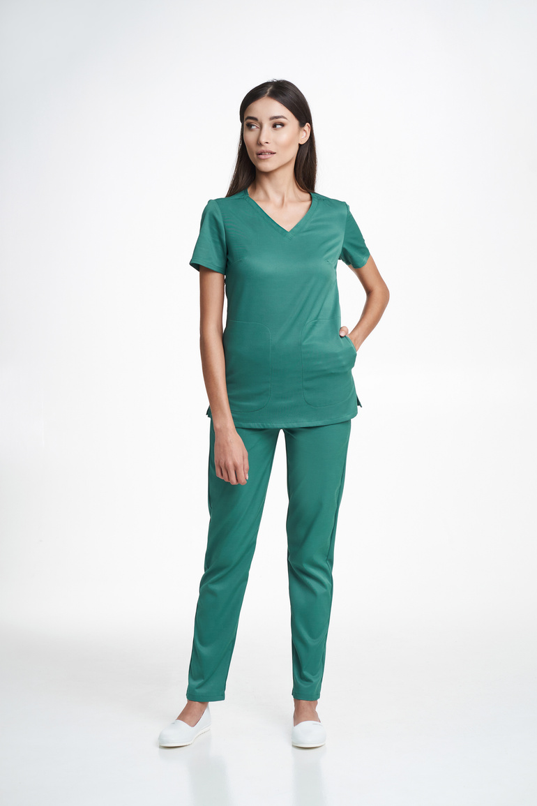 ALBA - scrub pants - Bold green