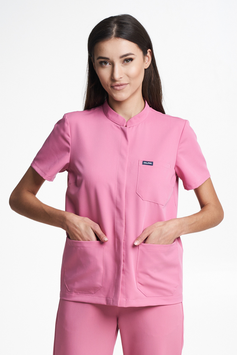 MATERA - bluza medyczna damska - Pastel pink