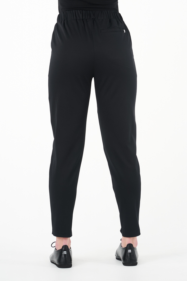 LARISA - scrub pants - Pure black