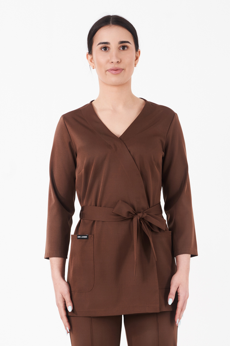 SIENA - dámská zdravotní halenka - Chocolate Brown