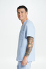 TRIEST - scrub top - Blush blue
