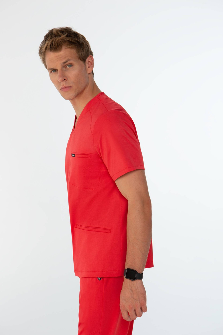 LORMONT - scrub top - Scarlet red