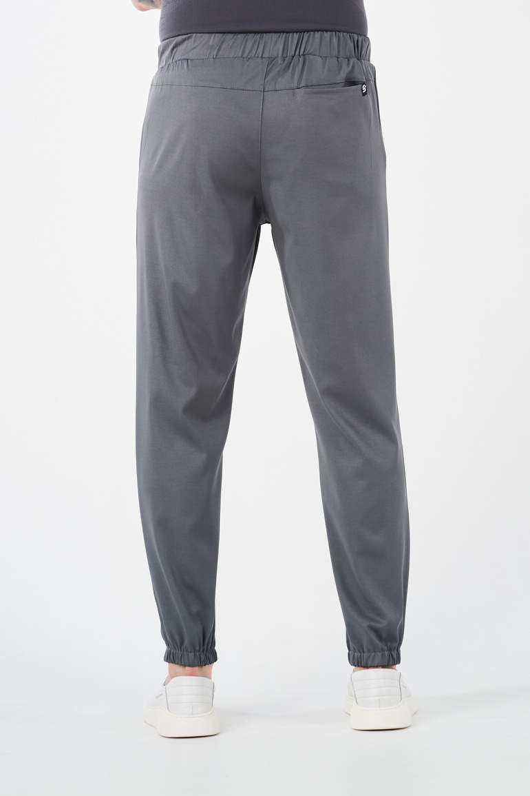 SAUMUR - jogger scrub pants - Dark Grey