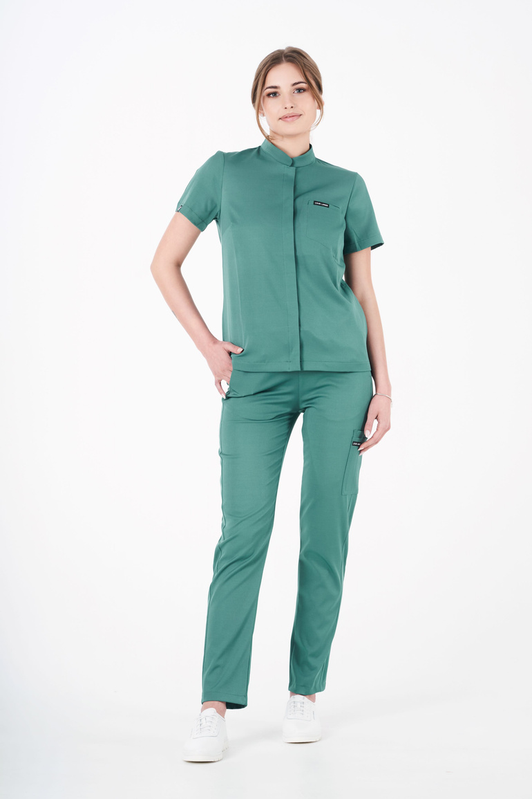 ROUEN - bluza medyczna damska - Deep Green