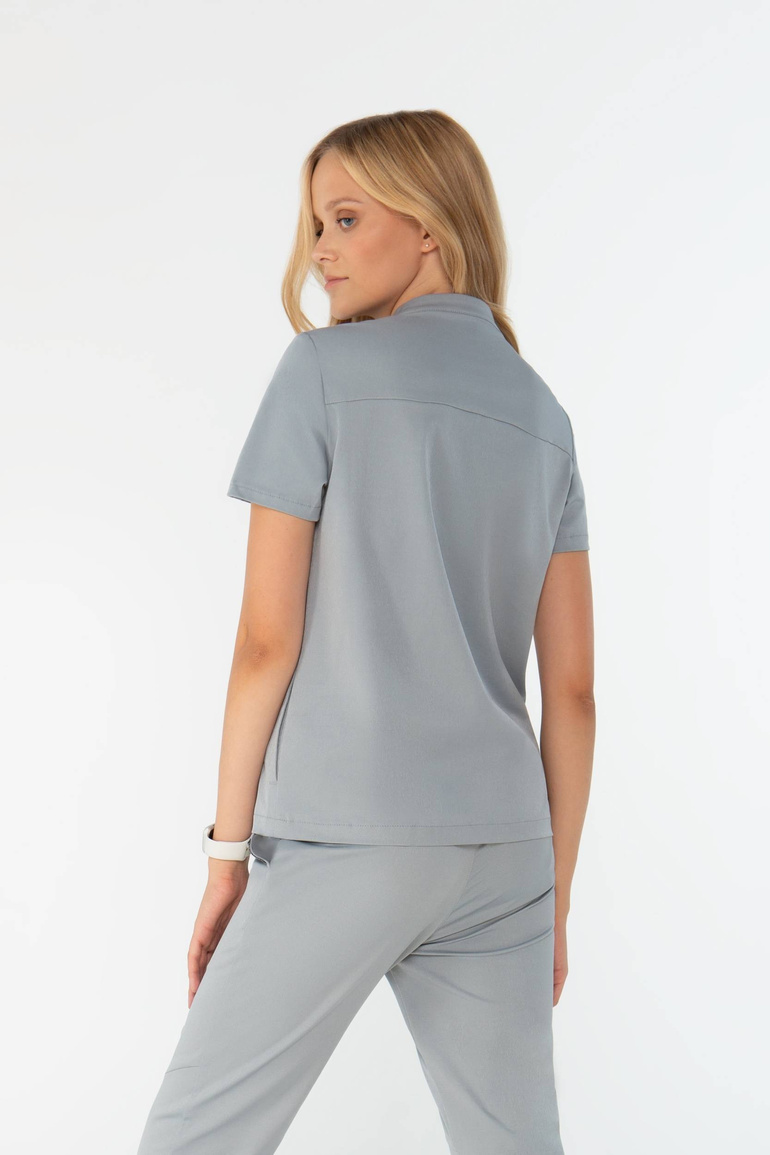 ROUEN - scrub top - Midnight grey