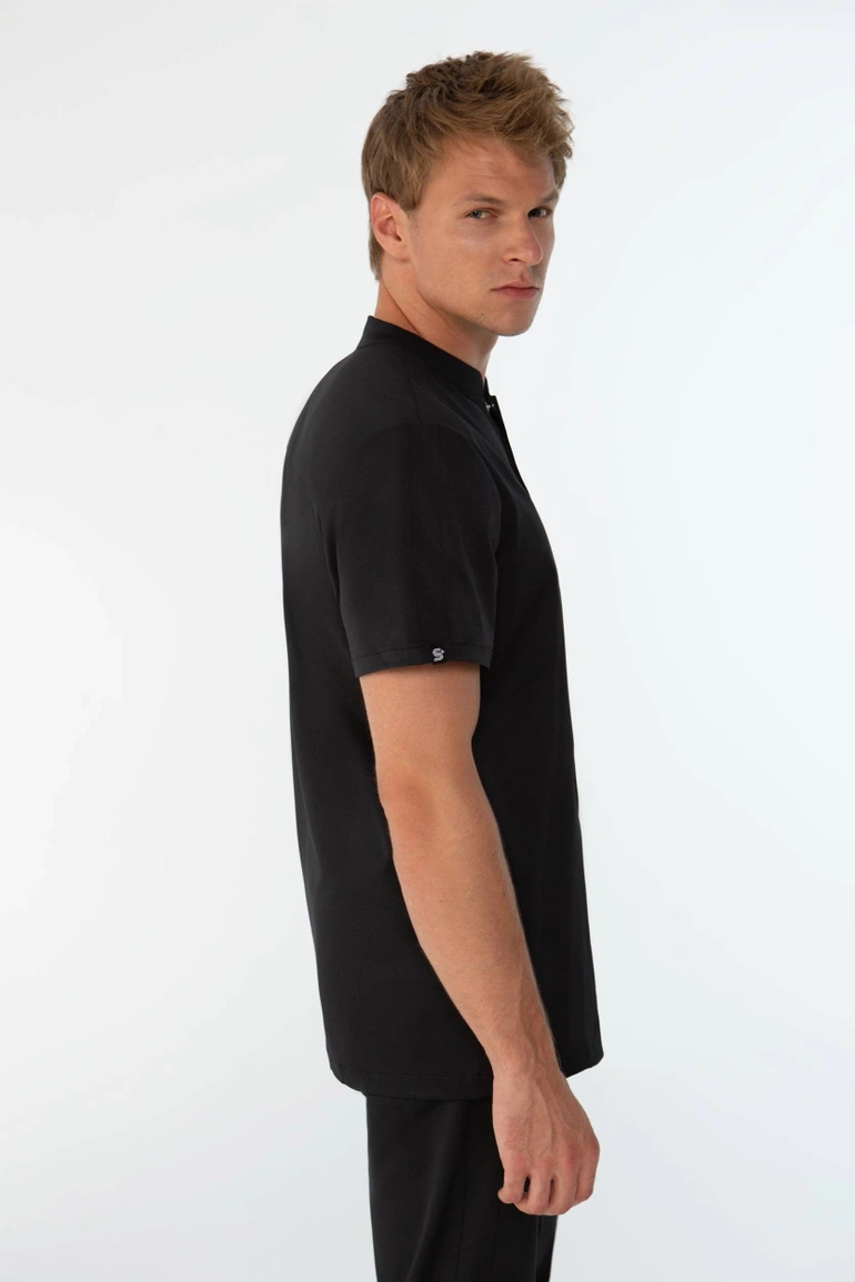 ROCHEFORT - scrub top - Pure black