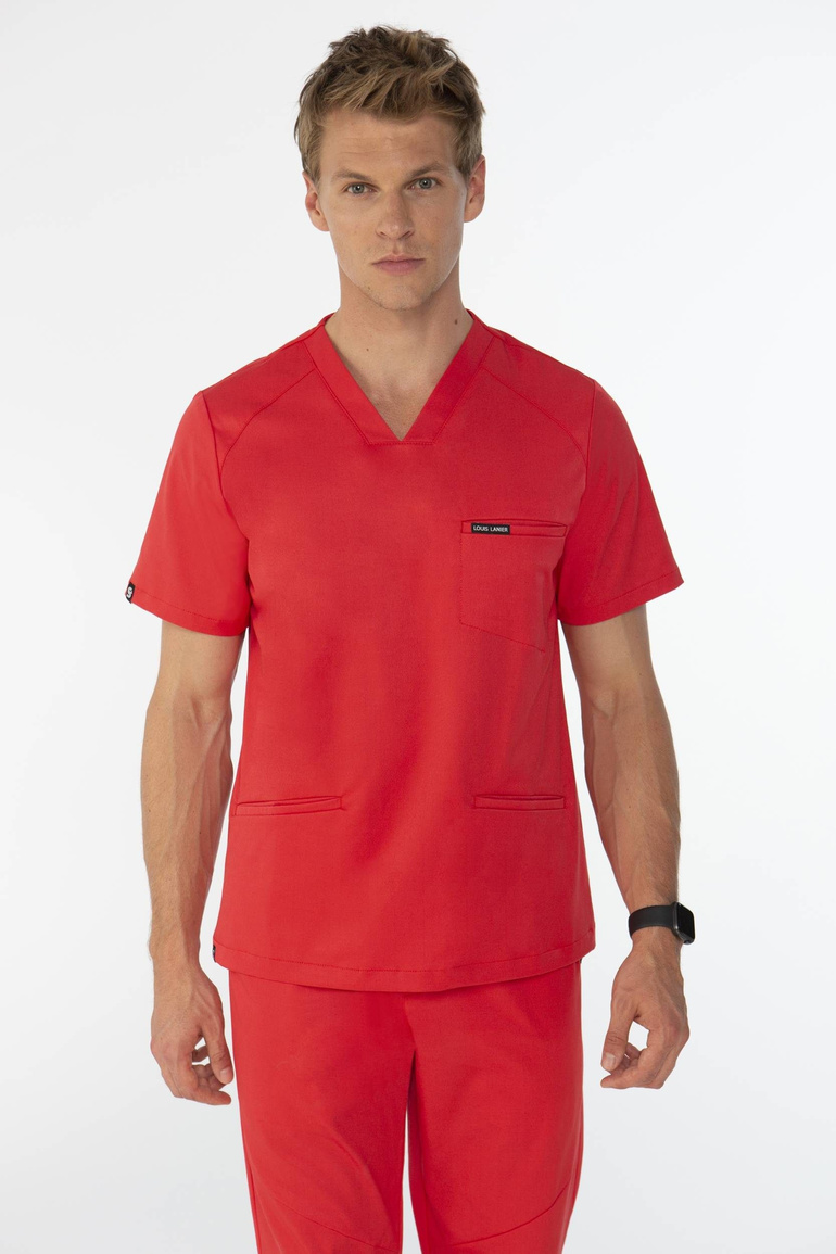 LORMONT - scrub top - Scarlet red