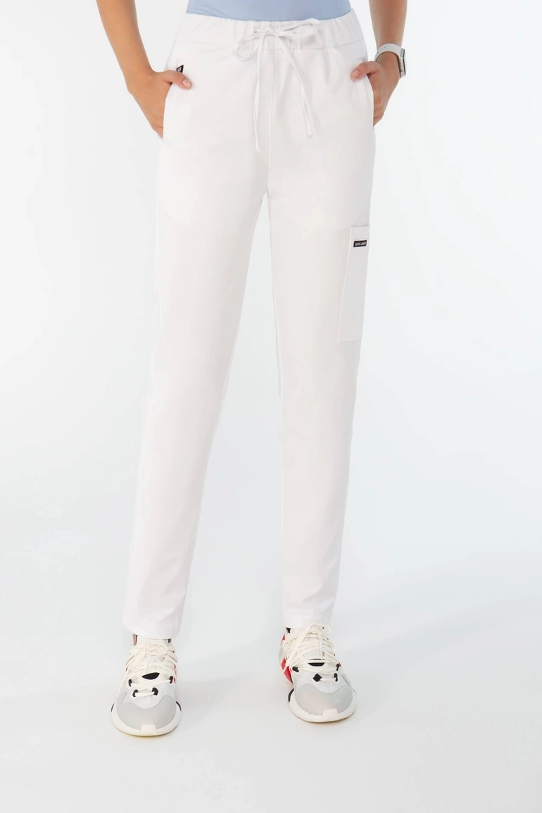 Damen-Medizinset Louis Lanier (Oberteil Rouen, Hose Clamart) Chalk white