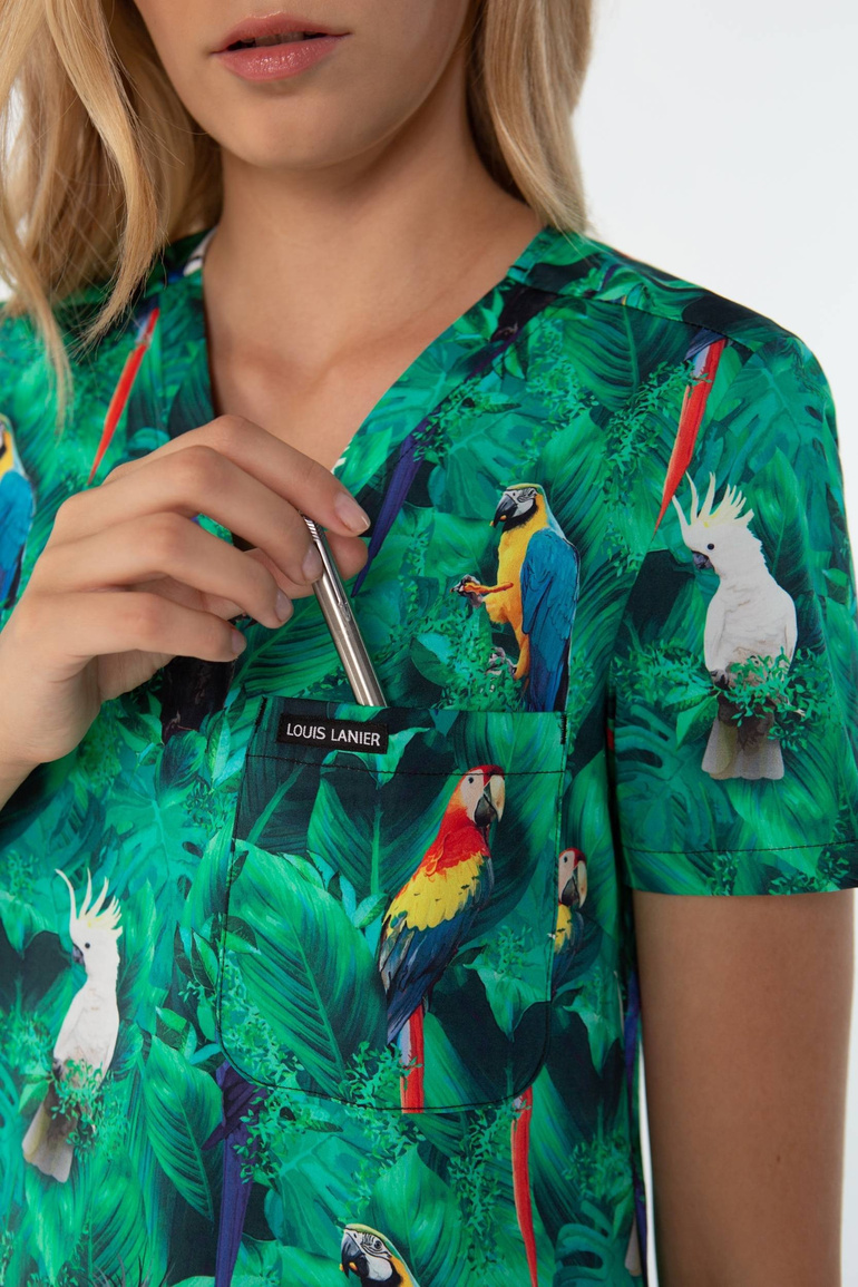 VANNES - Parrot Jungle - dámská zdravotní halenka