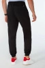 SAUMUR - jogger scrub pants - Pure black